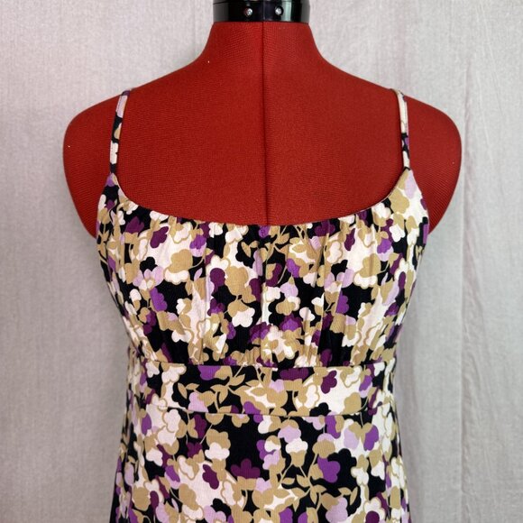 Ann Taylor LOFT Floral Tank Dress Petite Small PS Women's Sleeveless E426 - Picture 2 of 13